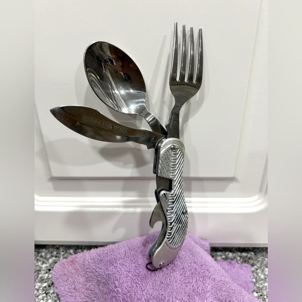 Stainless Steel 3 Piece Utensil Camping Set